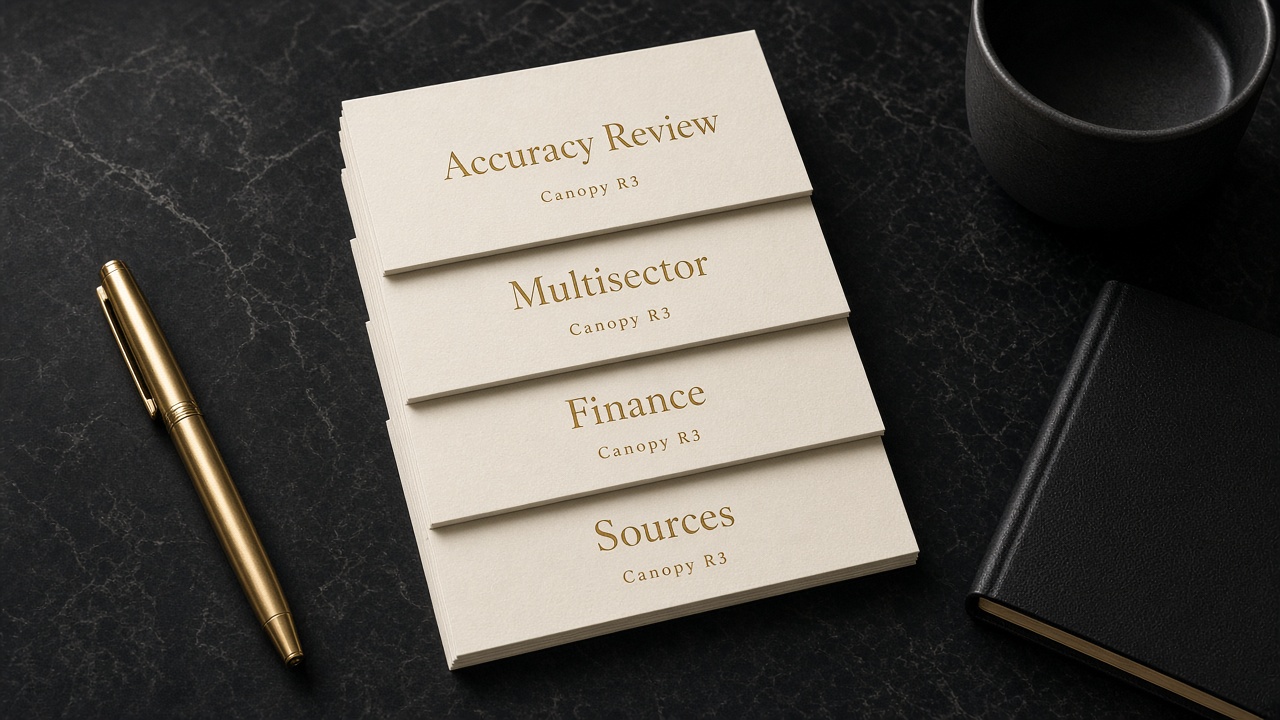 Stacked diligence volumes: accuracy, multisector, finance and sources.