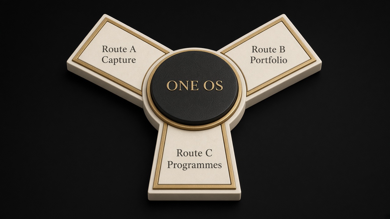 One OS feeding capture marketplace, portfolio software and assured programmes.